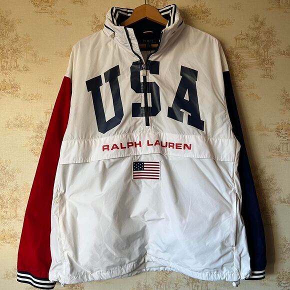 NWT Polo Ralph Lauren Olympic USA Anorak JacketChariots of FireBig Pony L